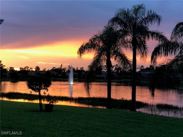 view of water feature