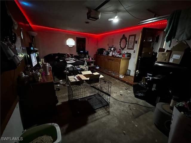 miscellaneous room featuring concrete flooring