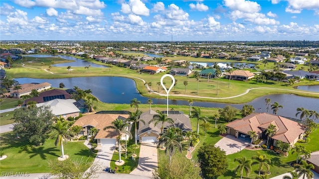 11860 Princess Grace Ct, Cape Coral, FL 33991 - bird's eye view featuring a water view