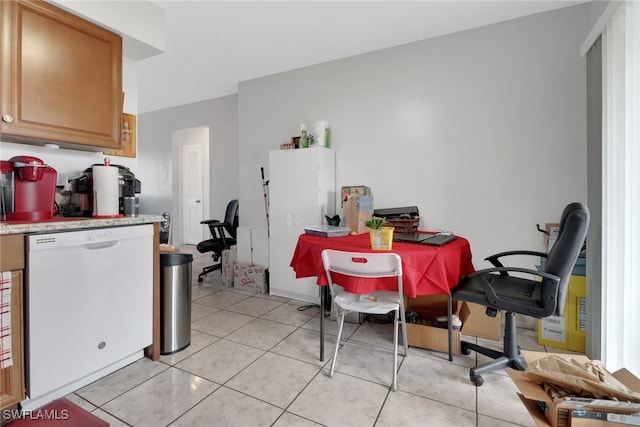 view of tiled dining room