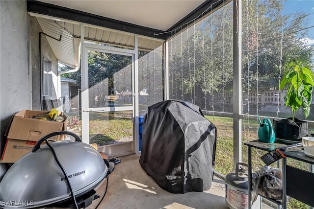 view of sunroom