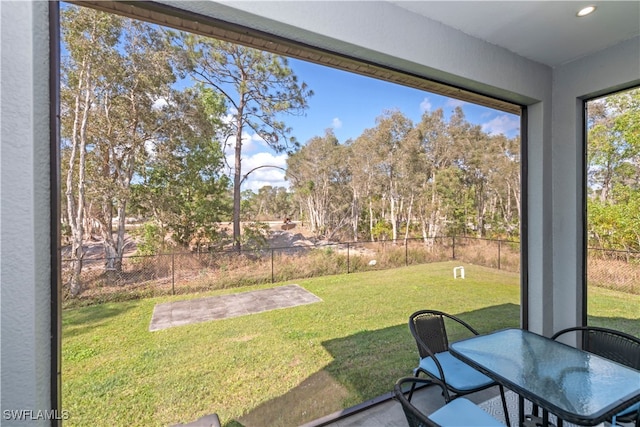 view of yard with a patio area