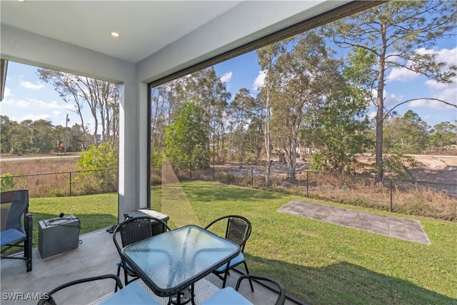 view of sunroom / solarium