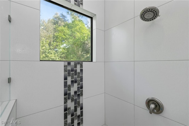 bathroom featuring walk in shower