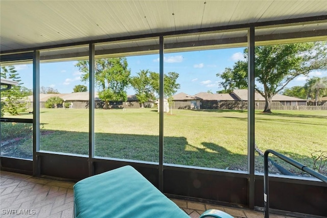 view of sunroom