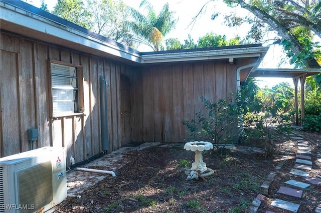 view of property exterior featuring ac unit