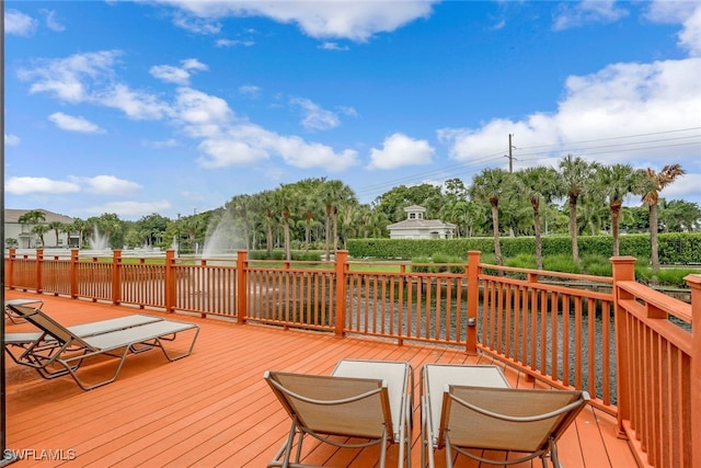 view of wooden terrace