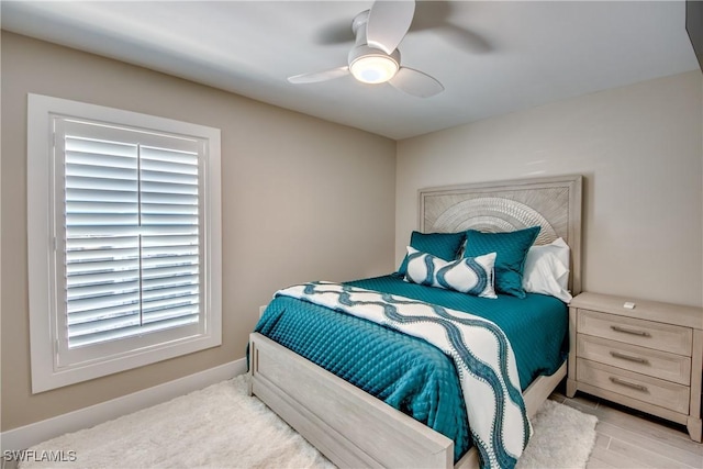 bedroom with ceiling fan