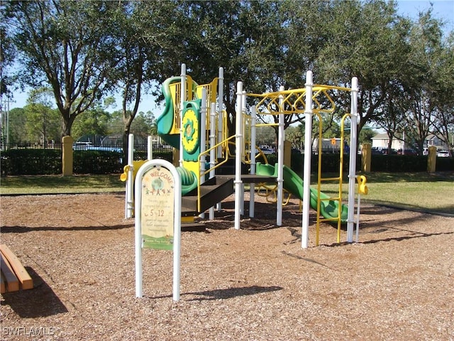 view of jungle gym