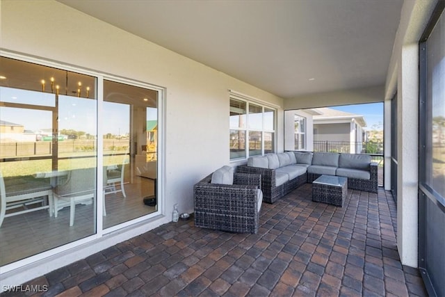 view of sunroom