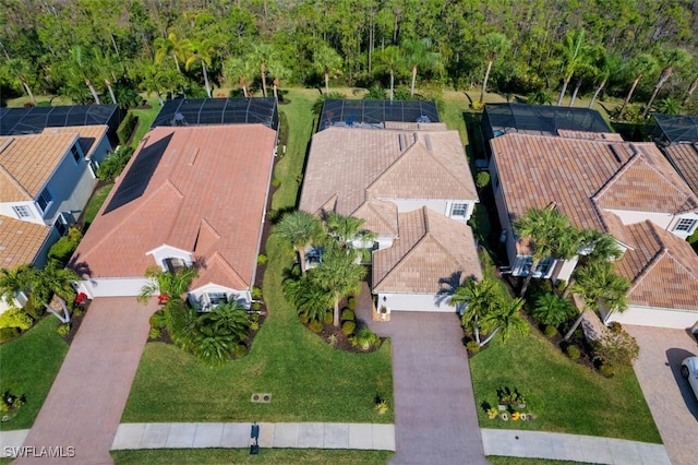 aerial view featuring a residential view