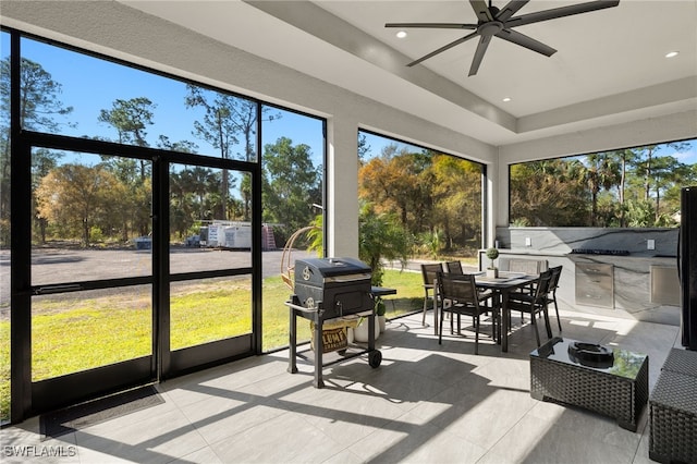 view of sunroom