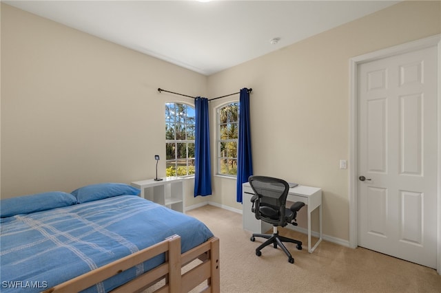 view of carpeted bedroom