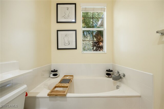 bathroom with a bathing tub