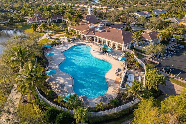 view of pool with a patio area