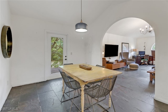 view of dining area