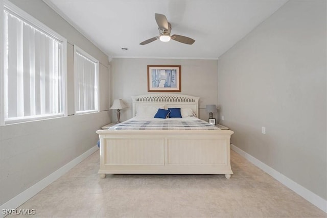 bedroom with ceiling fan