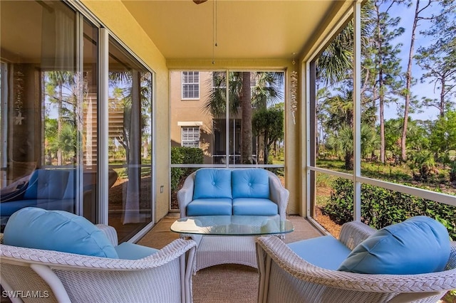 view of sunroom / solarium