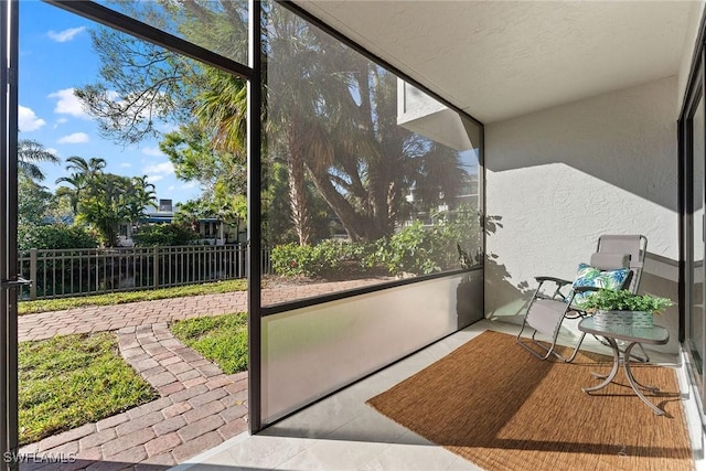 view of sunroom / solarium