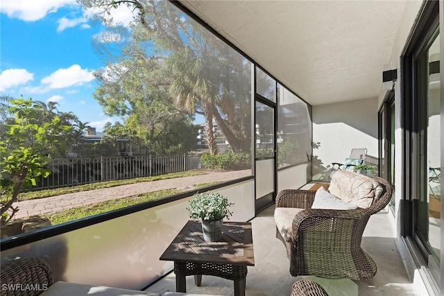 view of sunroom