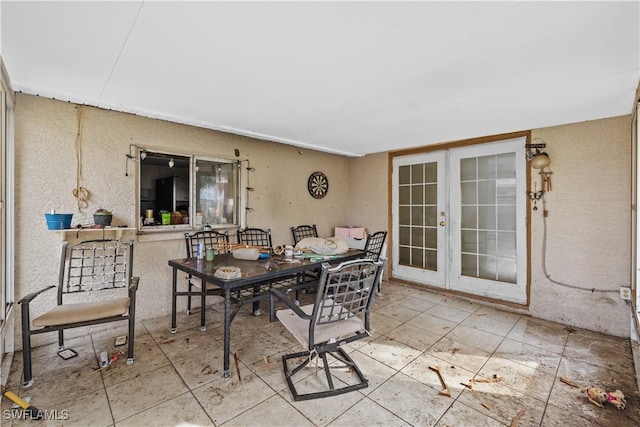 interior space with french doors