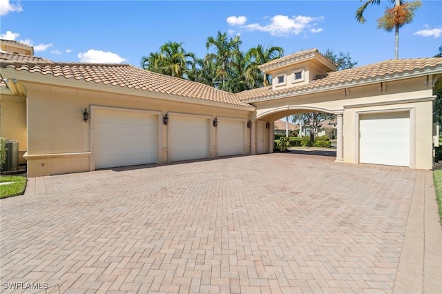 exterior space featuring a garage