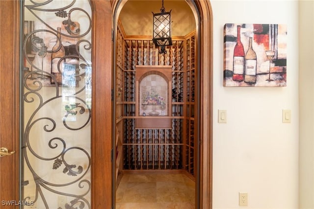 view of wine room