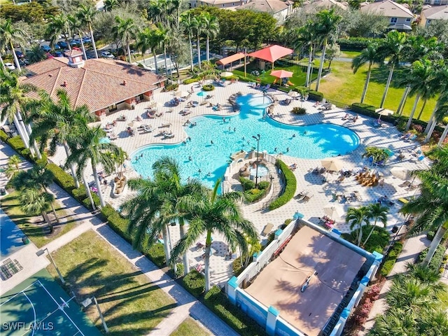 birds eye view of property