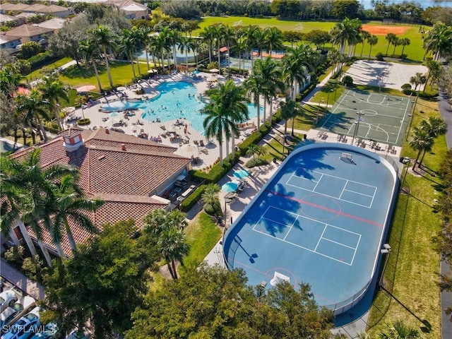 birds eye view of property