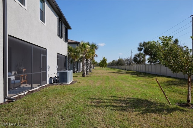 view of yard with cooling unit