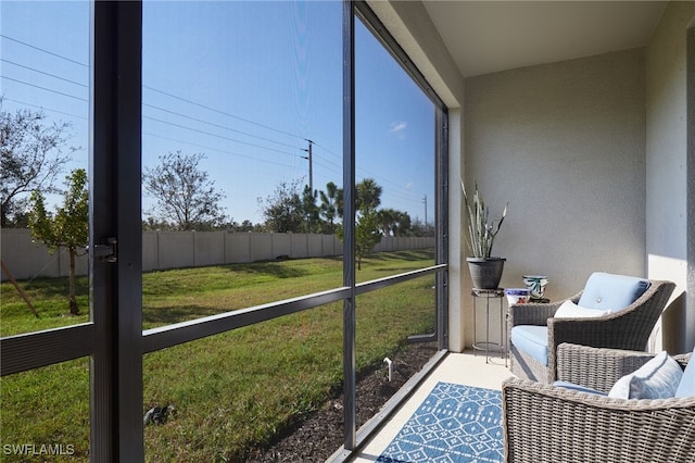 view of sunroom