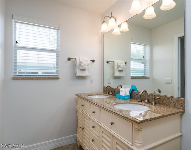 bathroom featuring vanity