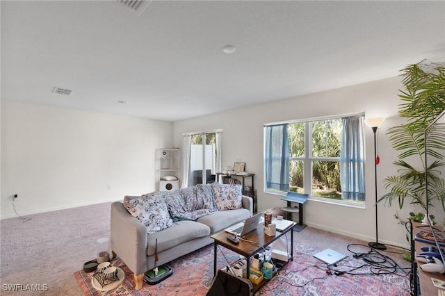 view of carpeted living room