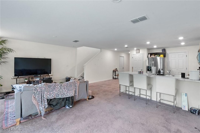 view of carpeted living room