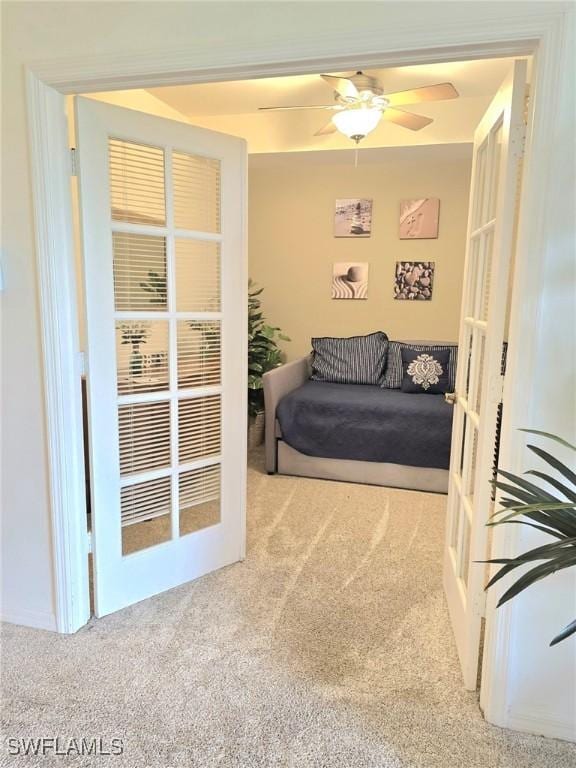 4015 Palm Tree Blvd Unit 304, Cape Coral, FL 33904 - interior space with carpet and a ceiling fan