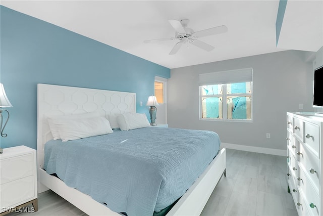 bedroom with ceiling fan