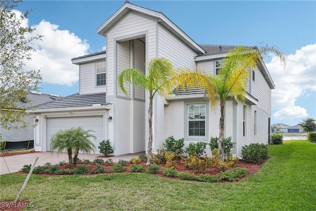 view of front of house featuring a front lawn