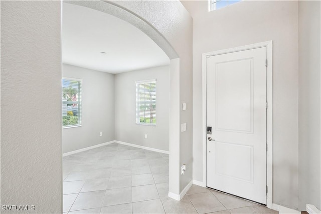 view of tiled foyer