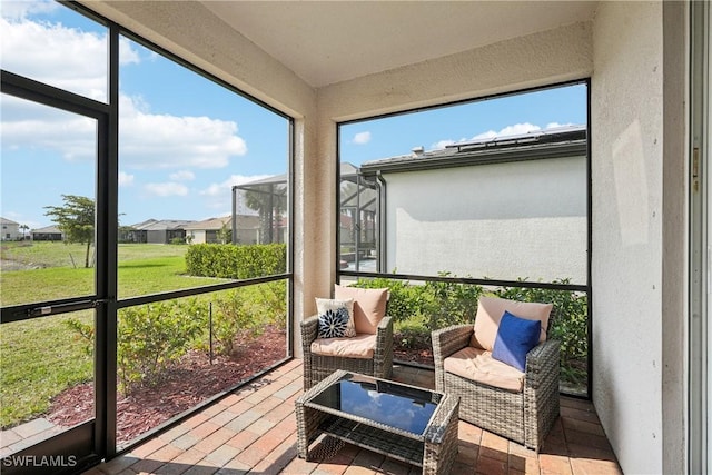 view of sunroom