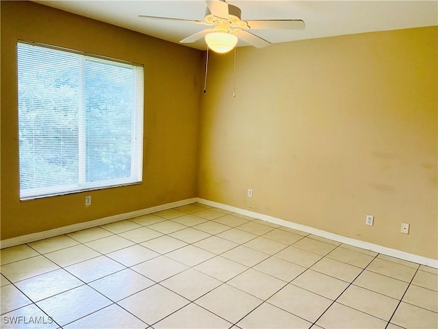 unfurnished room featuring ceiling fan