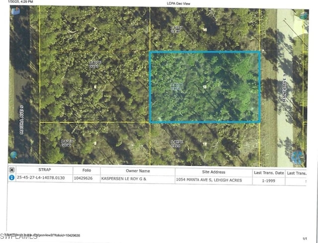 1054 Manta Ave S, Lehigh Acres FL, 33974 land for sale