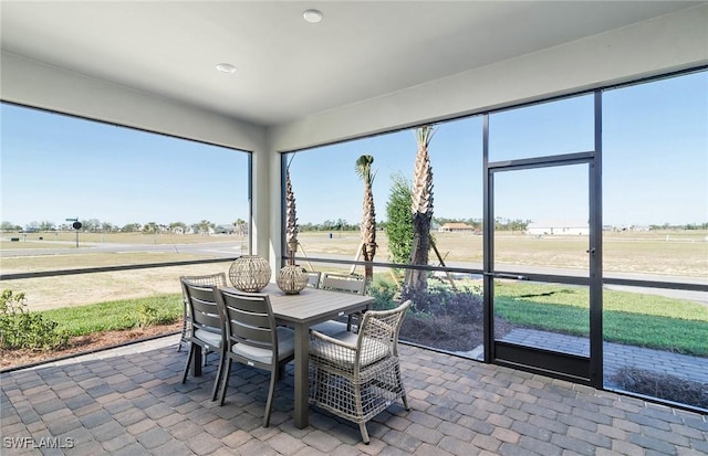 view of sunroom