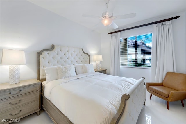 bedroom with ceiling fan