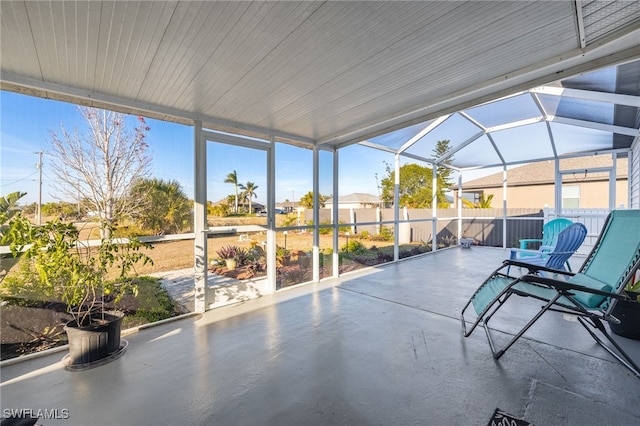 view of sunroom