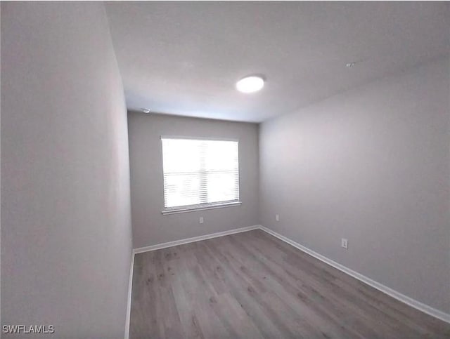 empty room featuring wood-type flooring