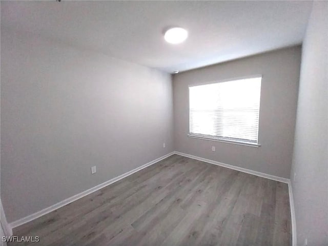 empty room with wood-type flooring