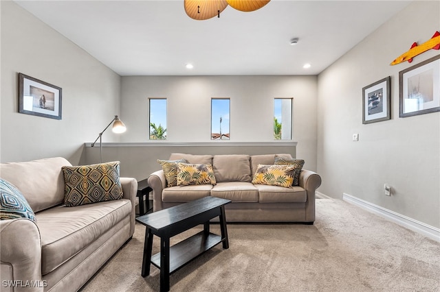 view of carpeted living room