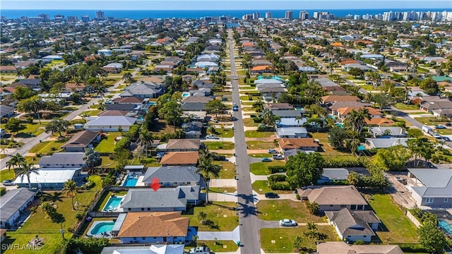 bird's eye view featuring a residential view