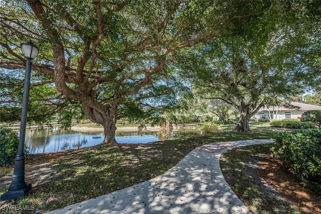 view of home's community featuring a water view