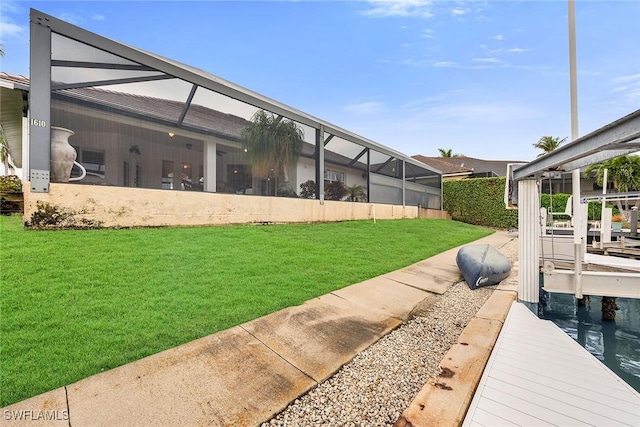 exterior space with a lanai